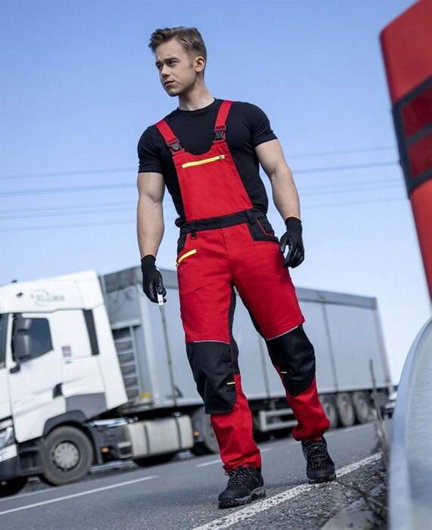 Spodnie ogrodniczki Ardon 4Xstretch - czerwony