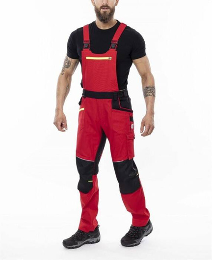 Spodnie ogrodniczki Ardon 4Xstretch - czerwony